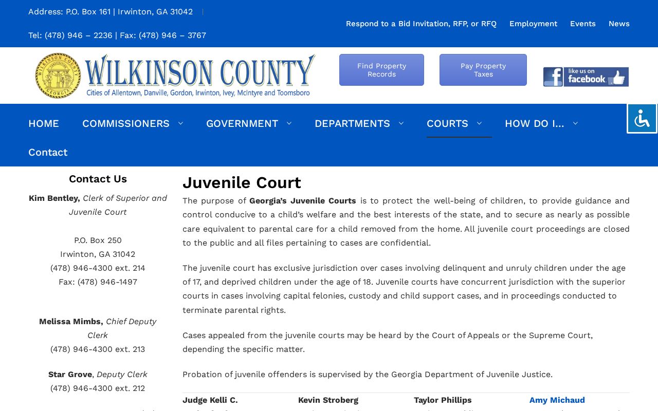 Wilkinson County criminal docket Juvenile Court access information