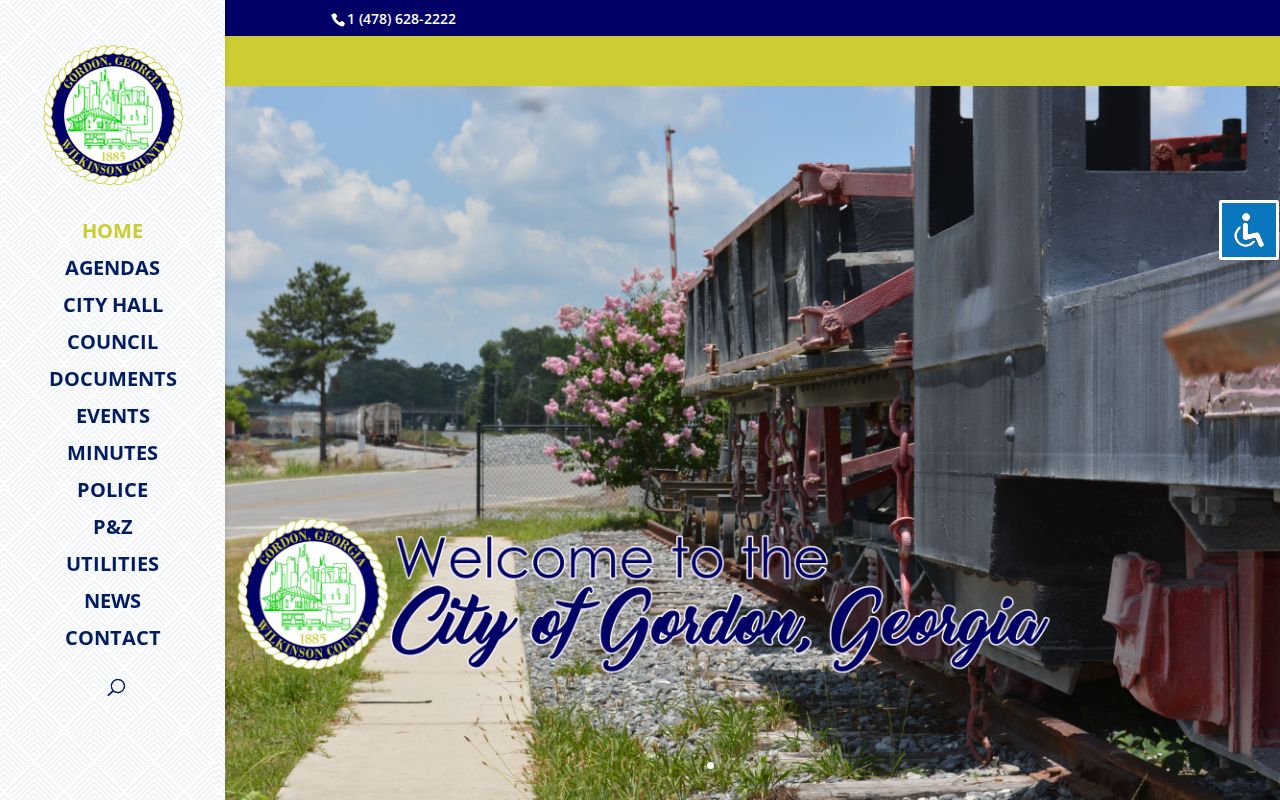 Official Gordon City Hall website with city contact information