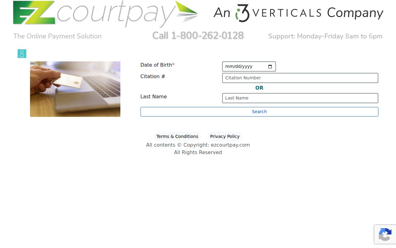EZCourtPay Wilkinson traffic citation lookup fields